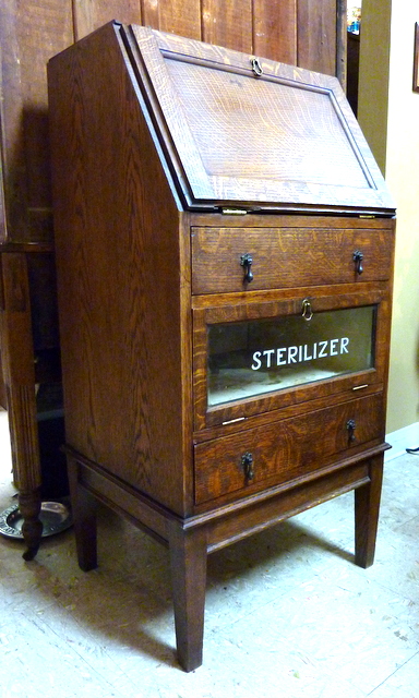 Vintage Oak Hospital Sterilizer Desk